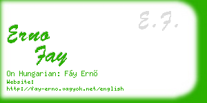 erno fay business card